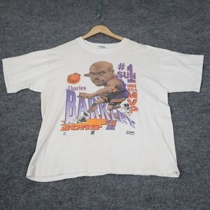 Vtg Charles Barkley 1993 NBA MVP Shirt Salem Sportswear Caricature 90s Suns READ